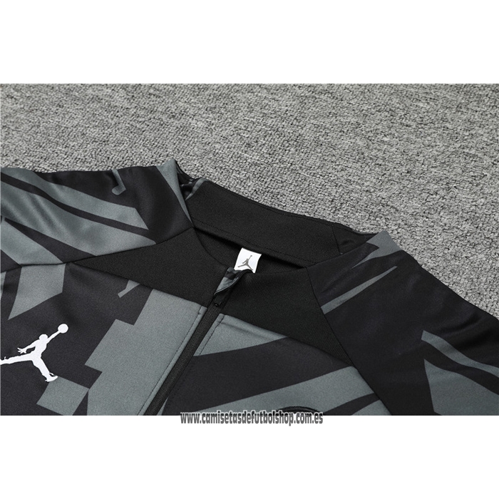 Chandal de Sudadera del Paris Saint-Germain Jordan 22-23 Negro y Gris